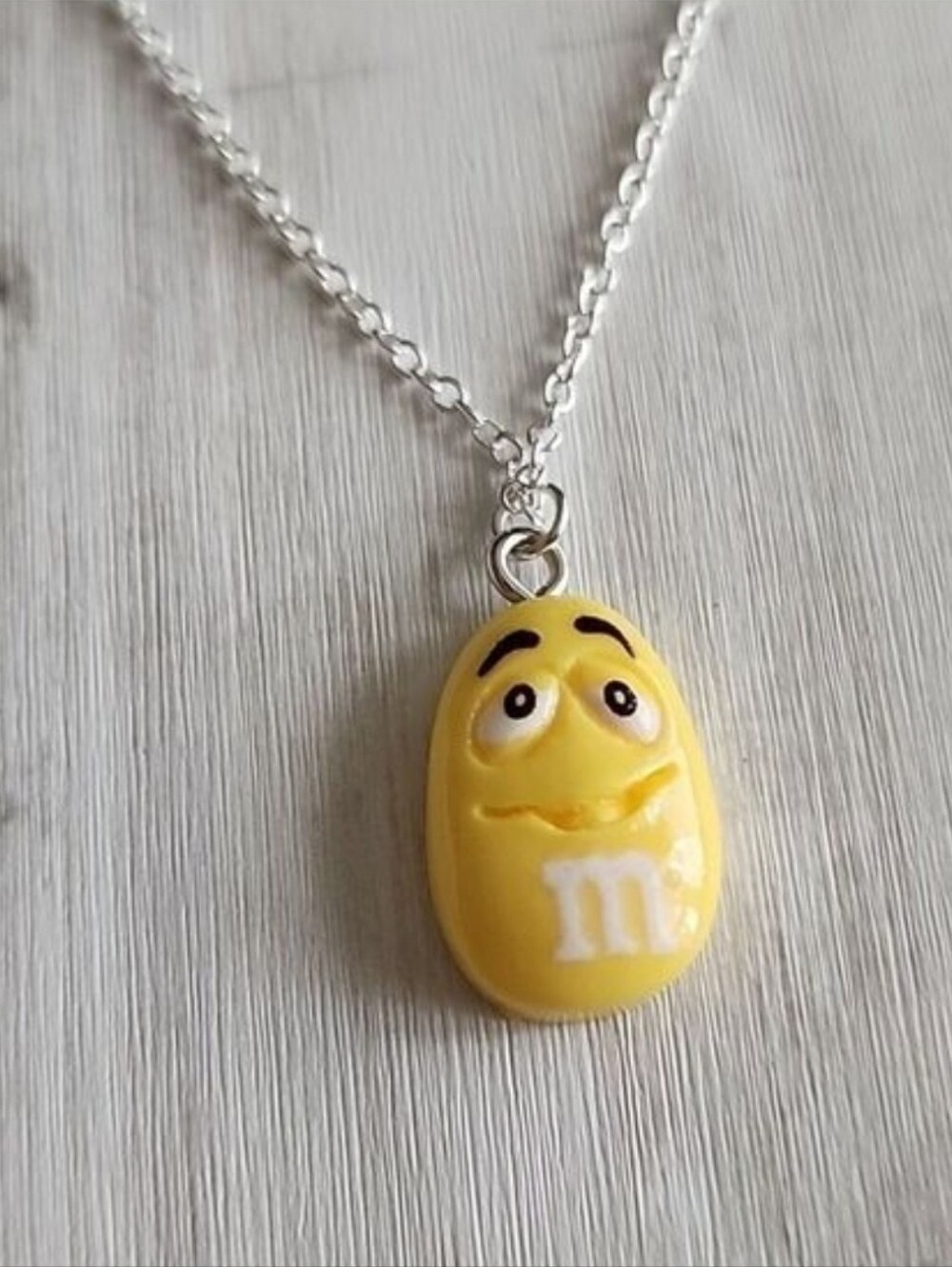 M&M Necklace 20 inch 925S Silver plate Chain.